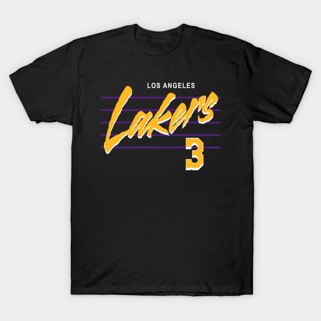 Lakers Retro Script Davis T-Shirt by 730